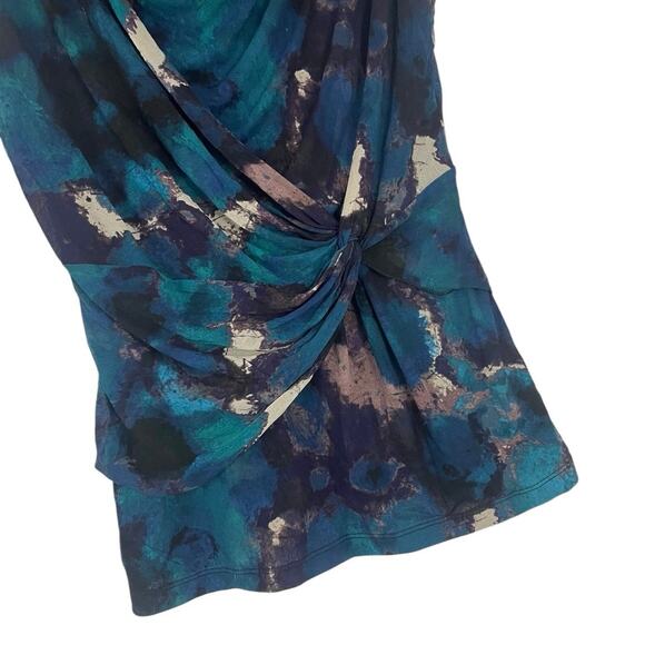 Classiques Entier Blue & Purple Cowl Neck Short Sleeve Blouse - Picture 6 of 8